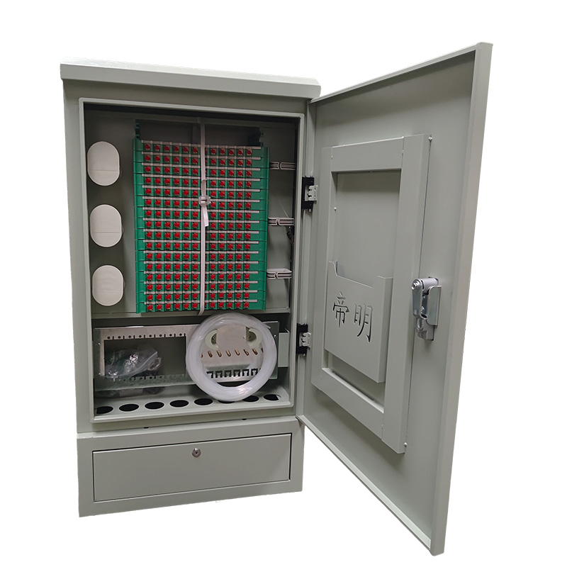 Outdoor Floor-Standing Optical Cable Junction Box (288-1152 Core) Three-Four Network In One Double Door Full/Empty Box Optional