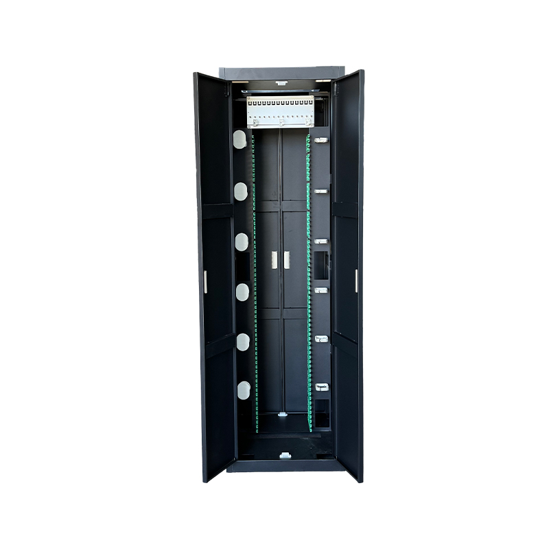 Black Front And Rear Door 720 Core ODF Fiber Optic Wiring Cabinet