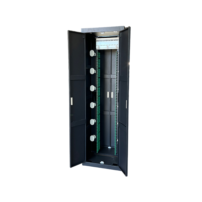 Black Front And Rear Door 720 Core ODF Fiber Optic Wiring Cabinet